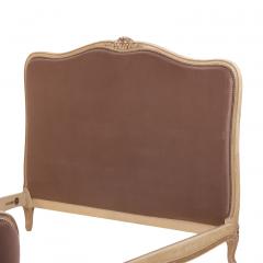 French Louis XV Style Painted and Upholstered Full Bed Ca 1940  - 4788031