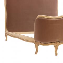 French Louis XV Style Painted and Upholstered Full Bed Ca 1940  - 4788035