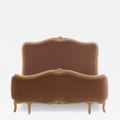 French Louis XV Style Painted and Upholstered Full Bed Ca 1940  - 4789707