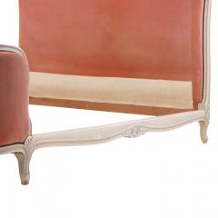 French Louis XV Style Painted and Upholstered Full Bed ca 1940  - 4788023