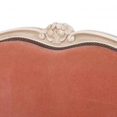 French Louis XV Style Painted and Upholstered Full Bed ca 1940  - 4788025