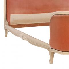 French Louis XV Style Painted and Upholstered Full Bed ca 1940  - 4788027