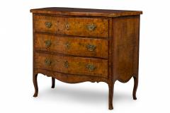 French Louis XV Style Serpentine Front Inlaid 3 Drawer Commode - 4629775