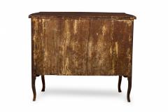 French Louis XV Style Serpentine Front Inlaid 3 Drawer Commode - 4629786