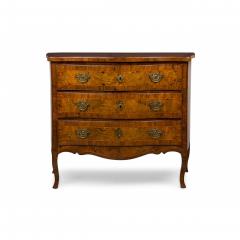 French Louis XV Style Serpentine Front Inlaid 3 Drawer Commode - 4645160