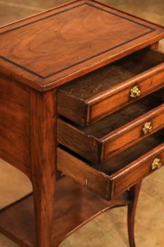 French Louis XV Style Table Chiffonni re with Three Small Drawers and Low Shelf - 3498416