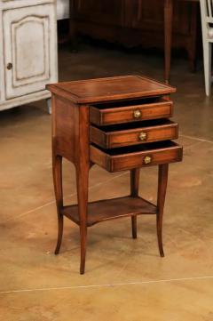 French Louis XV Style Table Chiffonni re with Three Small Drawers and Low Shelf - 3498424