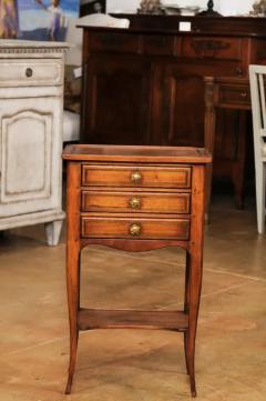 French Louis XV Style Table Chiffonni re with Three Small Drawers and Low Shelf - 3498545