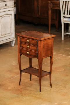 French Louis XV Style Table Chiffonni re with Three Small Drawers and Low Shelf - 3498551
