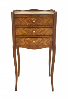 French Louis XV Style Tulipwood Veneer Table Commode - 4650431