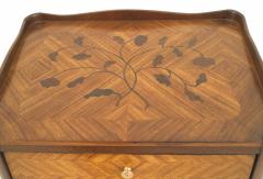 French Louis XV Style Tulipwood Veneer Table Commode - 4650432