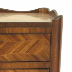 French Louis XV Style Tulipwood Veneer Table Commode - 4650434
