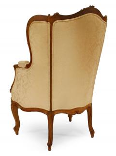 French Louis XV Walnut Bergere Arm Chair - 1424748
