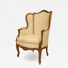 French Louis XV Walnut Bergere Arm Chair - 1428315