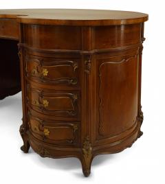 French Louis XV Walnut Kidney Kneehole Desk - 1429369