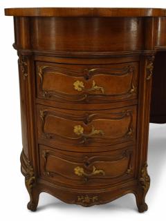 French Louis XV Walnut Kidney Kneehole Desk - 1429370