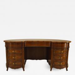 French Louis XV Walnut Kidney Kneehole Desk - 1431569