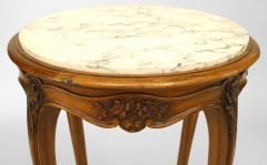 French Louis XV Walnut Round End Table - 1437977