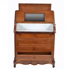 French Louis XV Walnut Shest of Drawers Washstand - 161444