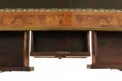 French Louis XV style Leather Top Wood and Brass Desk - 1571525