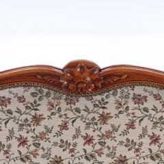 French Louis XV style upholstered bed with curved footboard C 1930  - 3278537