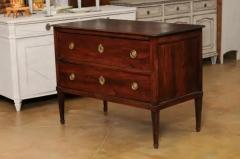 French Louis XVI 1790s Two Drawer Sauteuse Commode with Tapered Legs - 3491577