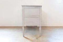 French Louis XVI 18th Century Painted Two Drawer Commode with Fluted Accents - 3730022