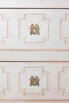 French Louis XVI 18th Century Painted Two Drawer Commode with Fluted Accents - 3730025