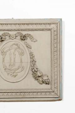 French Louis XVI 18th Century Painted and Hand Carved Wooden Boiserie Panel - 3422783