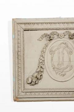 French Louis XVI 18th Century Painted and Hand Carved Wooden Boiserie Panel - 3422788