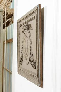 French Louis XVI 18th Century Painted and Hand Carved Wooden Boiserie Panel - 3422880