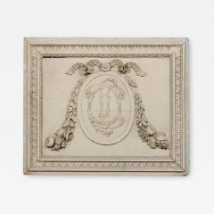 French Louis XVI 18th Century Painted and Hand Carved Wooden Boiserie Panel - 3431446