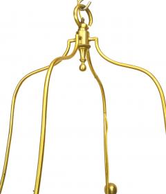French Louis XVI Bronze Dore and Glass Hanging Lantern - 4629167