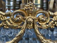 French Louis XVI Chandeliers Dore Bronze Crystal France 19th Century - 4469184