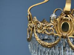 French Louis XVI Chandeliers Dore Bronze Crystal France 19th Century - 4469185