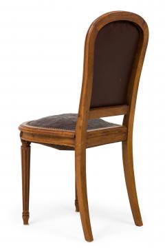 French Louis XVI Coat of Arm Embossed Side Chair - 4170472
