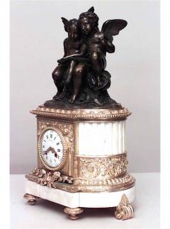 French Louis XVI Cupid Mantel Clock - 4631643