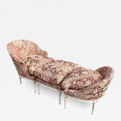 French Louis XVI Duchesse Bris e Chaise Lounge Chair Ottoman Set - 3864560