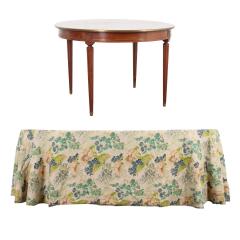 French Louis XVI Extending Table with Custom Tablecloth - 2548336