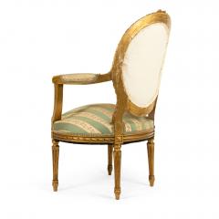 French Louis XVI Gilt Arm Chair - 1403171