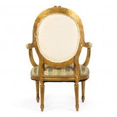 French Louis XVI Gilt Arm Chair - 1403172