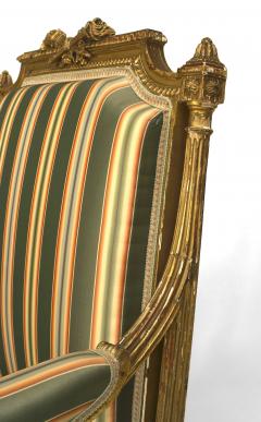 French Louis XVI Gilt Arm Chair - 4650459