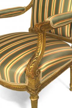 French Louis XVI Gilt Arm Chair - 4650460