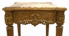 French Louis XVI Gilt Marble End Table - 1437998