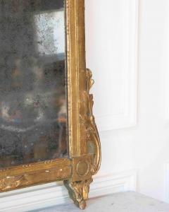 French Louis XVI Giltwood Mirror with Urn Garland Pediment 18th c  - 4663273