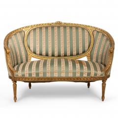 French Louis XVI Green Striped Upholstery - 1419042