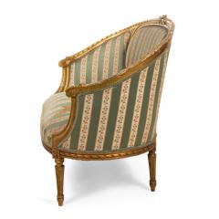 French Louis XVI Green Striped Upholstery - 1419044