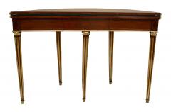 French Louis XVI Mahogany Demilune Console Table - 1428137