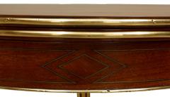 French Louis XVI Mahogany Demilune Console Table - 1428140