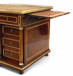 French Louis XVI Mahogany Kneehole Desk - 1429219